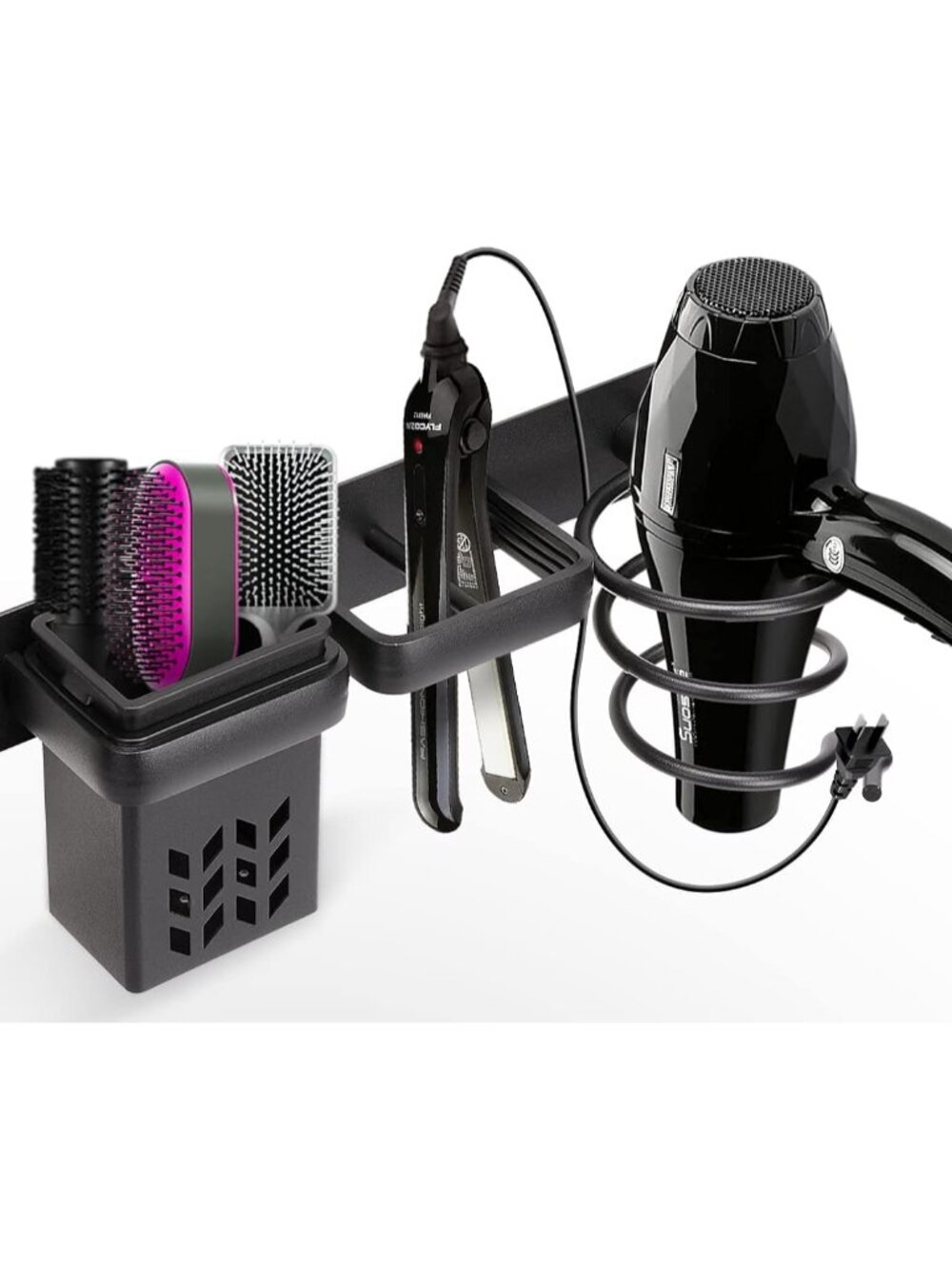 Hair Dryer Holder Hairdryer Station Straightener Stand Organizer